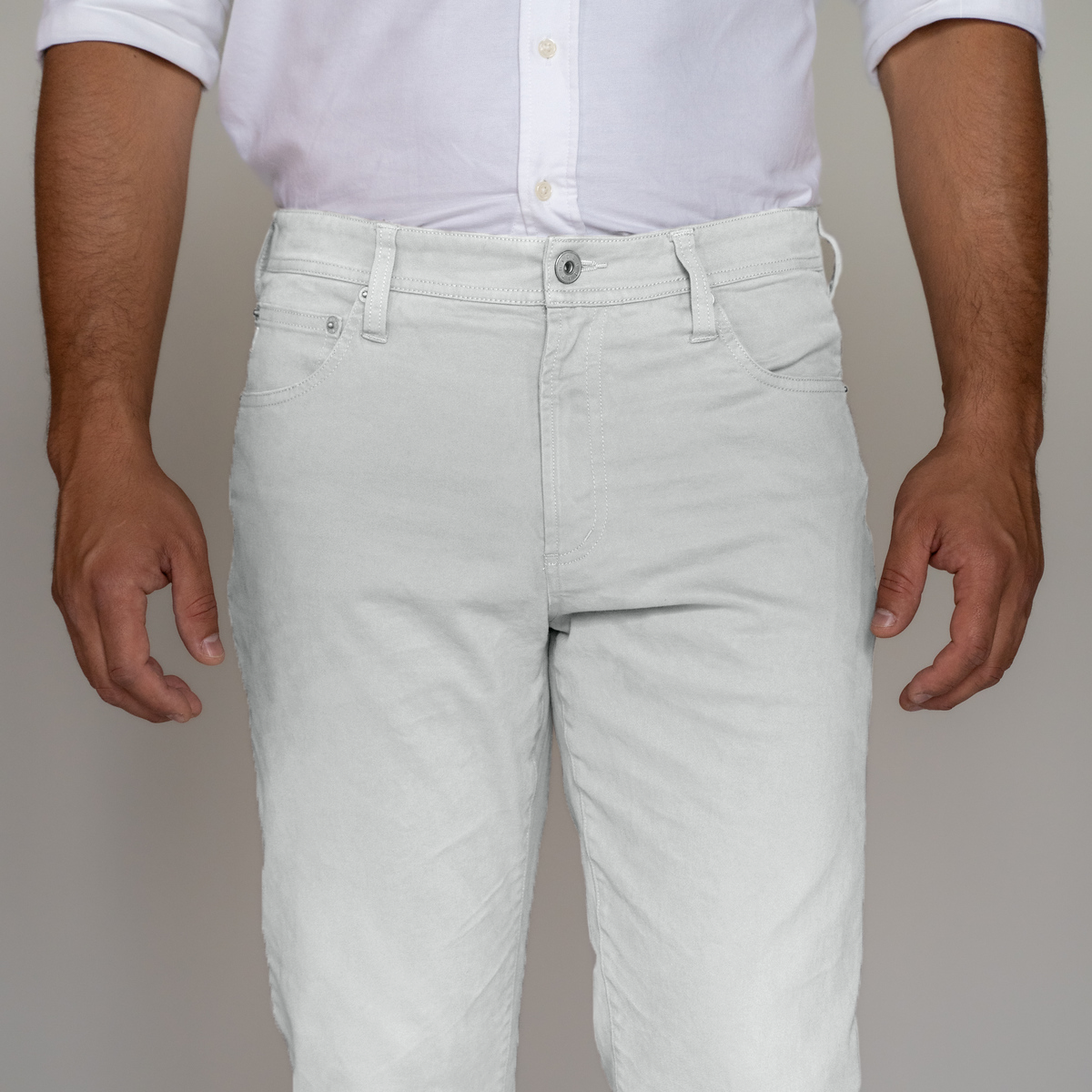 Italian 5-Pocket Pants - Stone