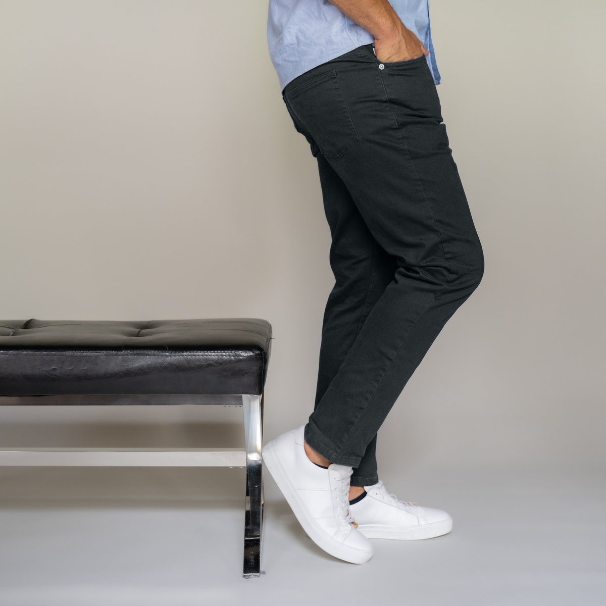 Italian 5-Pocket Pants - Black