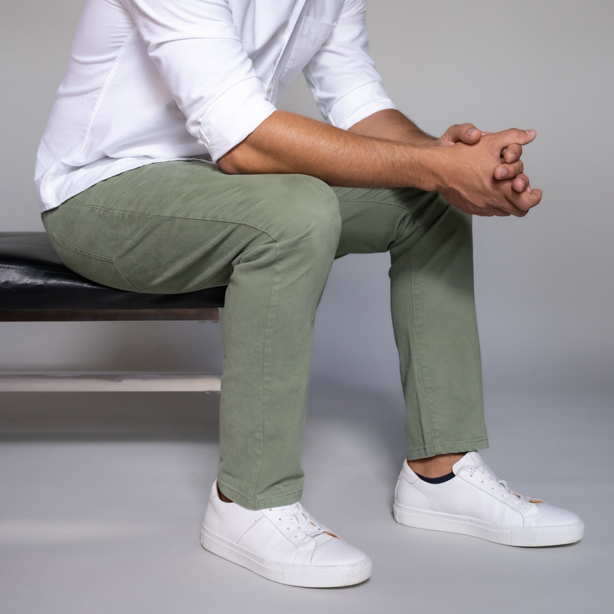 Italian 5-Pocket Pants - Sage