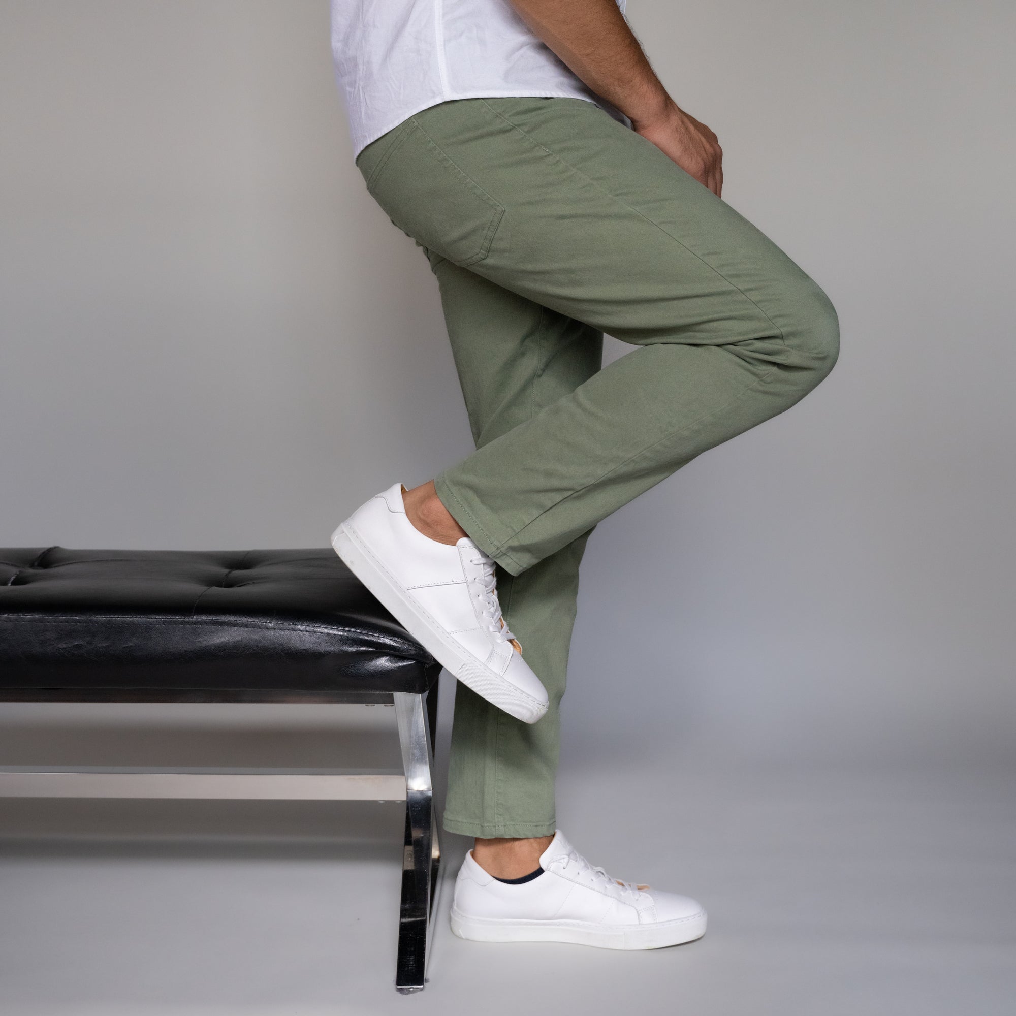 Italian 5-Pocket Pants - Sage