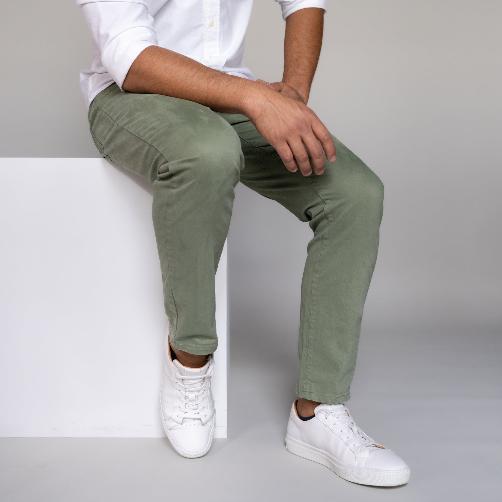 Italian 5-Pocket Pants - Sage