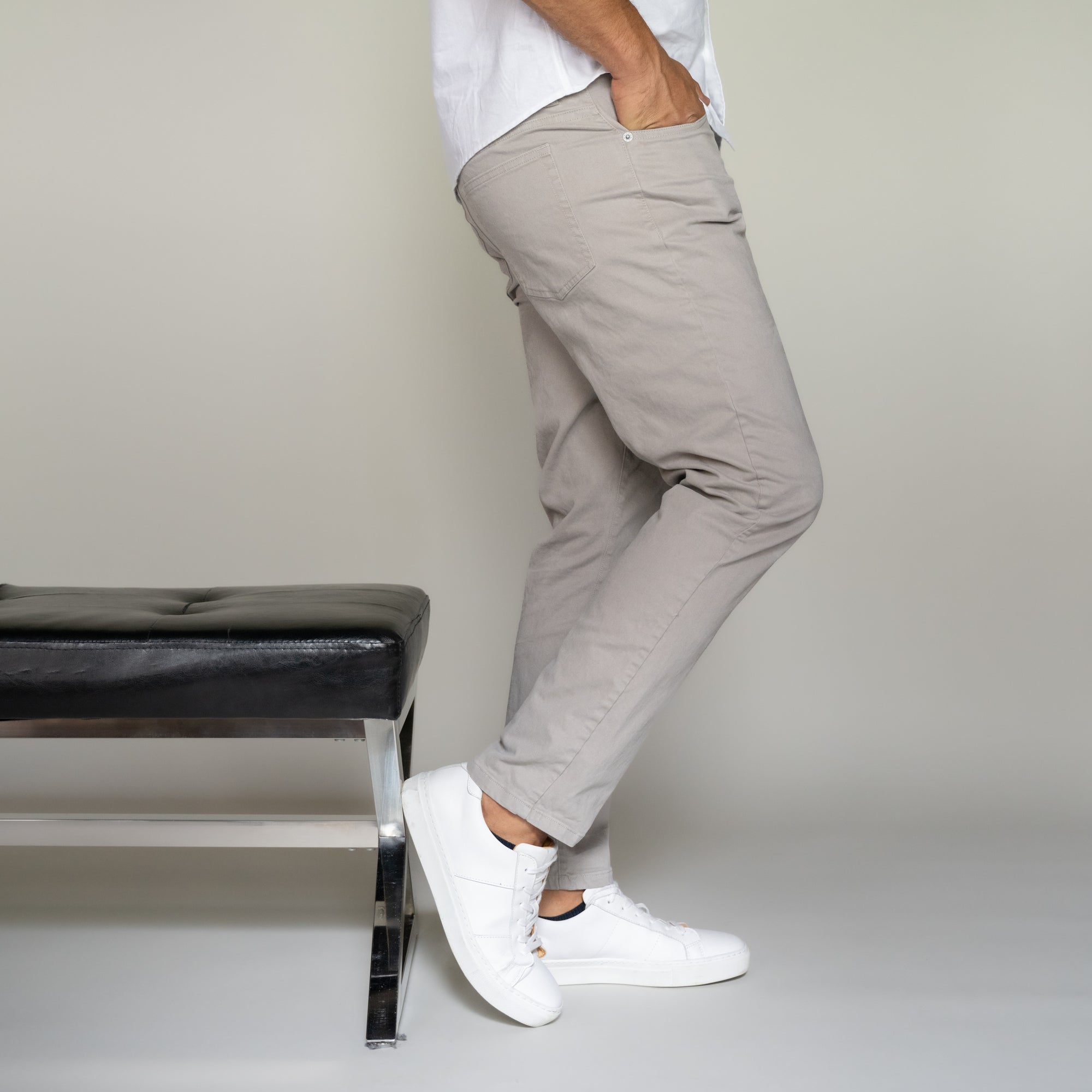 Italian 5-Pocket Pants - Grey