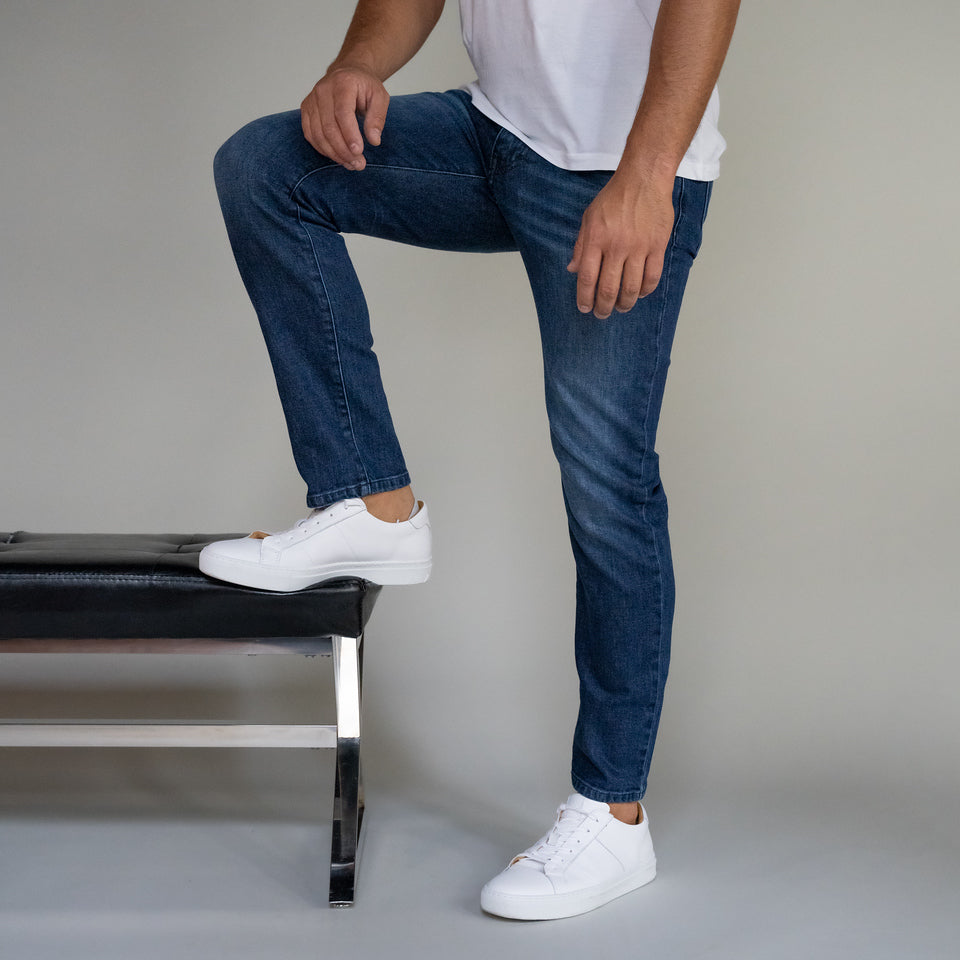 Premium Italian Denim Standard Fit - Dark Vintage Wash